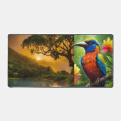 Nature Harmony Desk Mat: Bird & Sunshine. Schreibtischunterlage (Vorderseite)