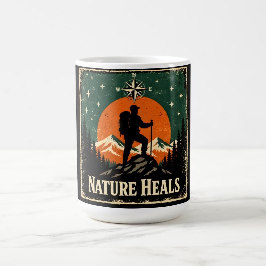 Nature Heals – Outdoor Wellness Mindful Kaffeetasse (Mittel)