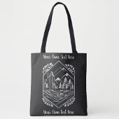 Nature Hiker River Abzeichen Ihr Text Tasche