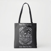 Nature Hiker River Abzeichen Ihr Text Tasche (Vorderseite)