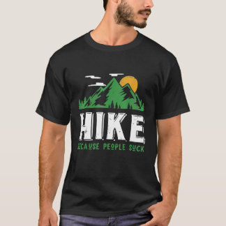 Nature Hiker Sport Camping Wald Fels Wandern T-Shirt