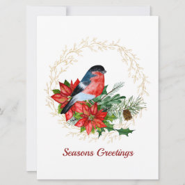 Nature Holiday Wreath Flat Holiday Card Feiertagskarte