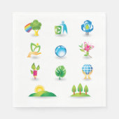 Nature Icons Napkins Serviette (Vorderseite)