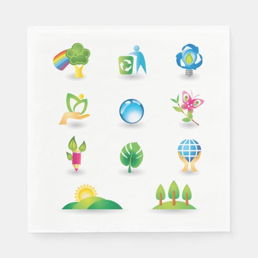 Nature Icons Napkins Serviette (Vorderseite)