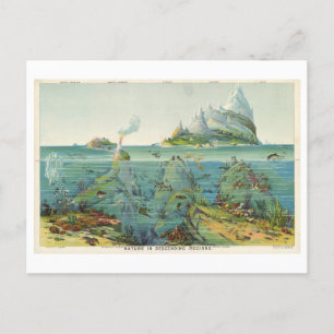 "Nature in decending Regions" Jaggy Illustration Postkarte