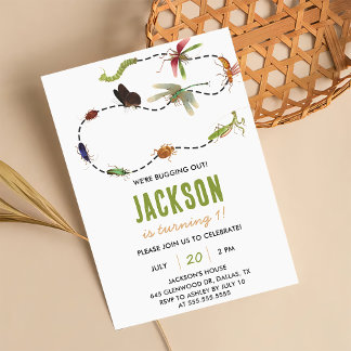 Nature Insect Bugs Geburtstagsparty Einladung