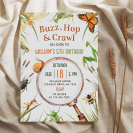 Nature Insect Bugs Geburtstagsparty Einladung