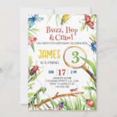 Nature Insect Bugs zum Geburtstag Einladung (Vorderseite)