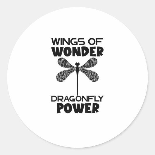 Nature Insect Dragonflies Power Wings Of Wonder Dr Runder Aufkleber (Vorderseite)