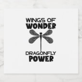 Nature Insect Dragonflies Power Wings Of Wonder Dr Schaumweinetikett (Einzelnes Label)