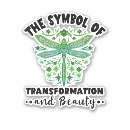 Nature Insect Dragonflies Transformation Beauty Dr Aufkleber (Vorderseite)