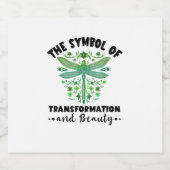 Nature Insect Dragonflies Transformation Beauty Dr Schaumweinetikett (Einzelnes Label)