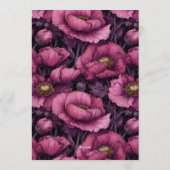 Nature Inspired Anemones Sparkle First Birthday  Einladung (Rückseite)