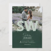 Nature-Inspired Botanical Greenery Save the Date Einladung (Vorderseite)