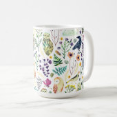 Nature-Inspired Botanical Pattern Decorative Throw Kaffeetasse (VorderseiteRechts)