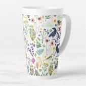 Nature-Inspired Botanical Pattern Decorative Throw Milchtasse (Rechte Ecke)