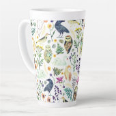 Nature-Inspired Botanical Pattern Decorative Throw Milchtasse (Linke Ecke)