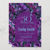 Nature Inspired Call Lilies Accent Happy Birthday Einladung (Vorne/Hinten)