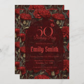 Nature Inspired Carnation Fantasy Wife’S Birthday Einladung (Vorne/Hinten)