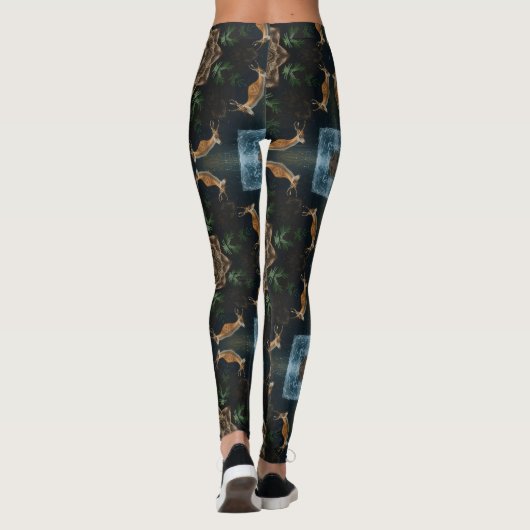 Nature Inspired Deer Kaleidoscope Leggings (Rückseite)