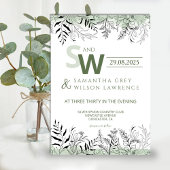 Nature inspired Greenery  Wedding Invitation Einladung