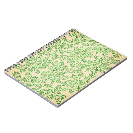 Nature-Inspired Leaf Pattern Notebook Notizblock (Linke Seite)