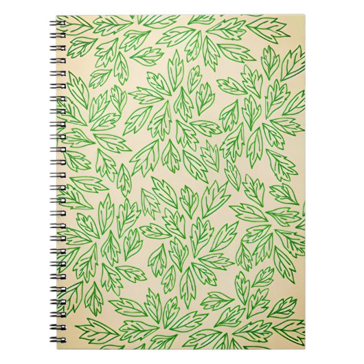 Nature-Inspired Leaf Pattern Notebook Notizblock (Vorderseite)
