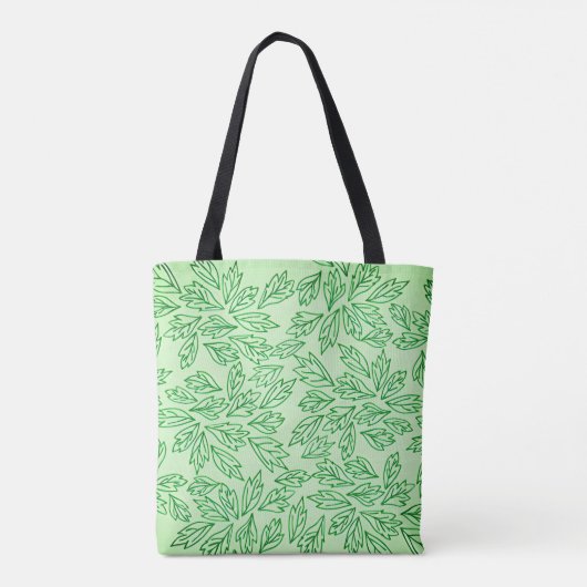 Nature-Inspired Leaf Pattern Tote bag Tasche (Rückseite)