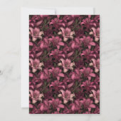 Nature Inspired Lilies Sparkle First Birthday Einladung (Rückseite)