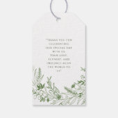 Nature Inspired Minimalist Monogram Geschenkanhänger (Rückseite)