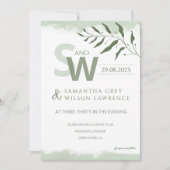 Nature inspired Minimalist  Wedding Invitation Einladung (Vorderseite)