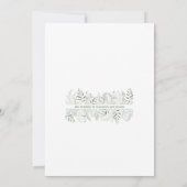 Nature inspired Minimalist Wedding Invitation Einladung (Rückseite)