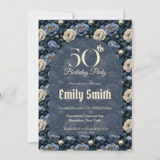 Nature Inspired Peonies Fantasy 10Th Birthday Einladung