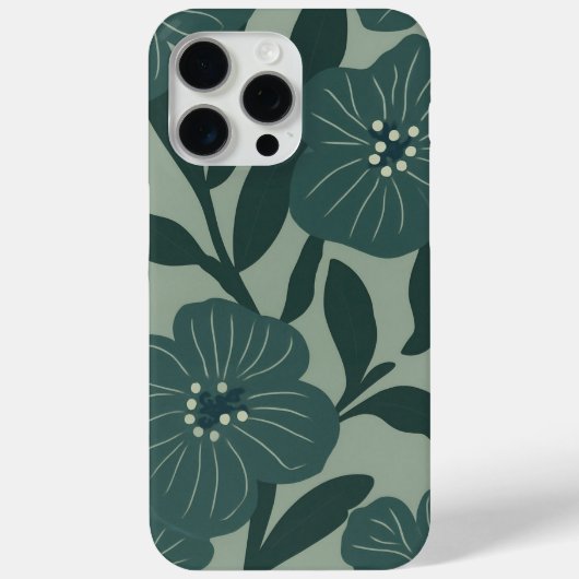 Nature-inspired phone case with green flowers (Rückseite)