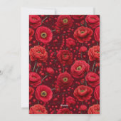 Nature Inspired Ranunculus Aesthetic Her Birthday Einladung (Rückseite)