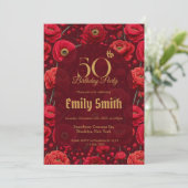 Nature Inspired Ranunculus Aesthetic Her Birthday Einladung (Stehend Vorderseite)