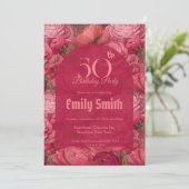 Nature Inspired Ranunculus Luxury Outdoor Birthday Einladung (Stehend Vorderseite)