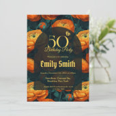 Nature Inspired Ranunculus Sparkle Summer Party Einladung (Stehend Vorderseite)