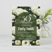 Nature Inspired Ranunculus Themed Nature-Inspired  Einladung (Stehend Vorderseite)