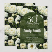 Nature Inspired Ranunculus Themed Nature-Inspired  Einladung (Vorne/Hinten)