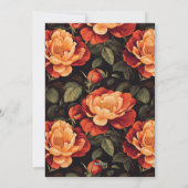 Nature Inspired Rose Charm Romantic Party Einladung (Rückseite)