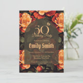 Nature Inspired Rose Charm Romantic Party Einladung (Stehend Vorderseite)