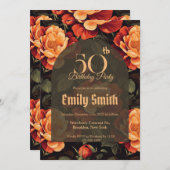 Nature Inspired Rose Charm Romantic Party Einladung (Vorne/Hinten)