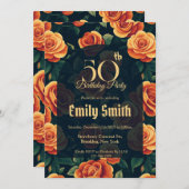 Nature Inspired Rose Charm Surprise Birthday Party Einladung (Vorne/Hinten)