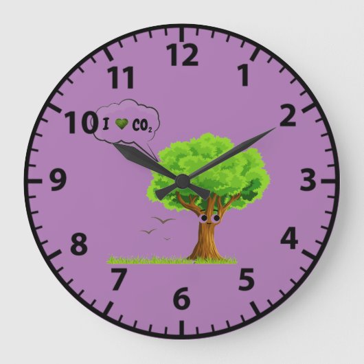 Nature-Inspired Tree Design Artistic Große Wanduhr (Vorderseite)