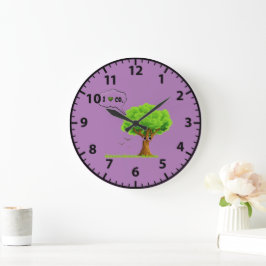 Nature-Inspired Tree Design Artistic Große Wanduhr