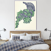Nature_Inspired WallArt with Floral Centerpiece Leinwanddruck (Insitu (Schlafzimmer))