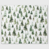 Nature-Inspired Watercolor Christmas Geschenkpapier (Flach)