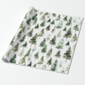 Nature-Inspired Watercolor Christmas Geschenkpapier (Ungerollt)