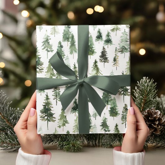 Nature-Inspired Watercolor Christmas Geschenkpapier
